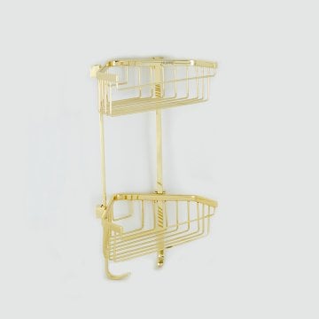 Deluxe Double Shampoo Holder - Gold
